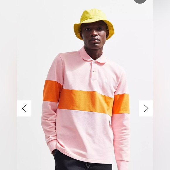 Converse x Golf Le Fleur long sleeve polo in candy pink - Picture 1 of 8